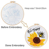Louise Maelys Embroidery Kits for Beginners,Cross Stitch Kit for Adults,DIY Needlepoint with Bee Sunflower Pattern-Bee Happy