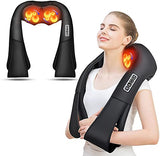 AERLANG Shiatsu Back and Neck Massager, Back Massager Deep Tissue Kneading Neck and Shoulder Massage with Heat, Electric Massage Pillow Fathers Day Gift Ideas from Daughter Son(NOT Cordless) AERLANG