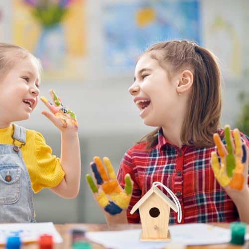 FRCOLOR Nuthatch Bird House Birdhouse Making Craft Supplies Unfinished Wood Birdhouse Kits Birdhouses to Paint Paintable Bird House Small Bird Toys Rural Child Decorations Wooden FRCOLOR