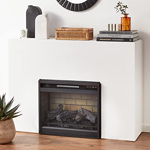 Signature Design by Ashley 24" Electric Infrared Fireplace Insert with Remote Control, Black Signature Design by Ashley