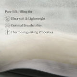CUDDLE DREAMS Lightweight Silk Filled Comforter for Summer, Detachable Tencel Duvet Cover for Easy Care, Naturally Breathable (White, Twin) CUDDLE DREAMS