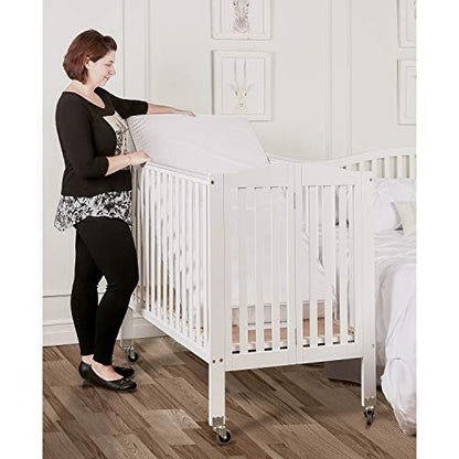 Dream On Me 3-in-1 Folding Portable Crib, White, Large