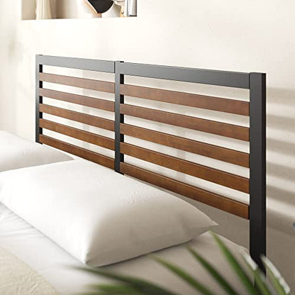 Zinus Kai Bamboo and Metal Platform Bed Frame with Headboard / No Box Spring Needed / Easy Assembly, Full