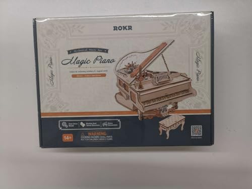 ROKR 3D Wooden Puzzles for Adults 223pcs Piano Model Kit 1:20 Scale Building Puzzles Wooden Music Box Unique Gift for Men Women Hobbies for Birthday Christmas ROKR