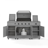 Tytus Fresno 60,000 BTU 5 Burner Propane or Natural Gas Island Grill & Storage Cabinets, 864 sq. in. cooking area, 4 Burner 48,000 BTU Grill, 12,000 BTU Side Burner, 304 Steel Burners, Ice Bucket TYTUS