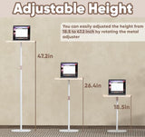 tonchean Portable Standing Desk for Small Spaces, Adjustable Height 18.5" to 47.2" Laptop Stand, Projector Stand for Home Office, Easy Assembly Compact Floor Desk tonchean