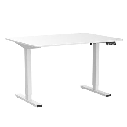 YESHOMY Height Adjustable Electric Standing Desk 48 inch Computer Table, Home Office Workstation, 48in, White Leg/White Top - WoodArtSupply