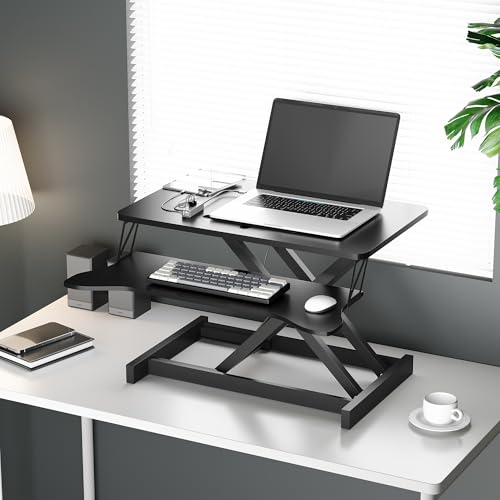 Panana 31.5-inch Standing Desk Converter Height Adjustable Sit to Stand Up Computer Workstation Panana