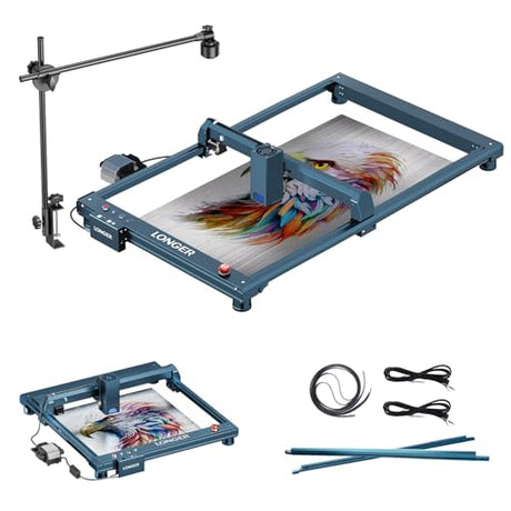 Longer B1 30W Laser Engraver with Air Assist, Y-Axis Extension & LightBurn Camera, Auto Positioning & Capture, 33.46"x17.71" Large Area, DIY Laser Cutter for Wood Longer