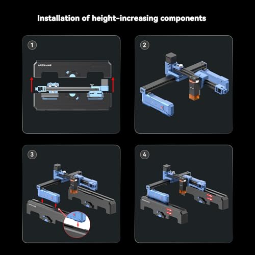 Artilume T1-P Laser Engraver 7000mW, APP Control, Foldable Design with Height Extension and Protective Enclosure, Portable Laser Cutter and Engraver Machine, 200x150mm Large Engraving Area Artilume
