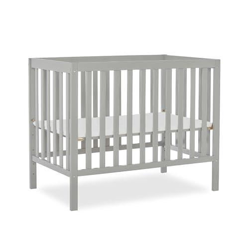 Dream On Me Edgewood 4-In-1 Convertible Mini Crib In White, JPMA Certified, Non-Toxic Finish, New Zealand Pinewood, With 3 Mattress Height Settings, Included 1" Mattress Pad Dream On Me