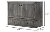 Mega Solutions Murphybedz Tuscany Murphy Cabinet Chest Bed with Charging Station 6 Inch, Queen (Galaxy Grey) Mega Solutions