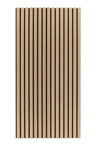 SOOMJ Acoustic Wood Slat Panels - Soundproof Paneling | Wall Panels for Interior Wall Decor | Luxury Wood Veneer Panel | 0.86” Depth (Natural Oak - Wood)