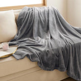 Bedsure GentleSoft Fleece Blanket Twin Size Grey - 300GSM Lightweight Plush Fuzzy Cozy Soft Warm Blanket for Bed, Sofa, Couch, Travel, Camping, 60x80 inches Bedsure