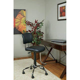 Office Star DC Series Pneumatic Drafting Chair with Vinyl Stool and Back, Heavy Duty Chrome Teardrop Footrest, Black Office Star Products