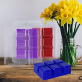 150 Packs Wax Melt Clamshells Molds, Clear Empty Plastic Cube Tray for Wickless Tarts Candles (Clear).