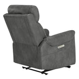 KISLOT Leather Recliner Chair for Adults Wall Hugger RV Recliner with USB Charging Ports Electric Power Reclining Sofa for Living Room Home Theater Seating Bedroom