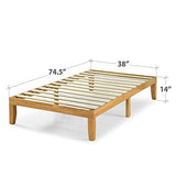 ZINUS Moiz Twin Wood Platform Bed Frame with Wireless Remote and Underbed Storage Zinus