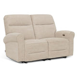 MCombo 64.6" Wall Hugger Power Loveseat Recliner Sofa with USB Ports, Reclining Loveseat for Small Spaces Living Room RV, Fabric PR635M1 (Beige) MCombo