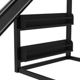 LUMISOL Twin Size Loft Bed with Slide, Basketball Hoop,Pull-up Rings and Climbing Wall, Heavy-Duty Metal Bunk Bed with Jungle Gym, Bookshelves for Kids, Boys, Girls, Black LUMISOL