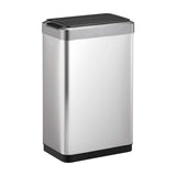 EKO Phantom-T 50 Liter / 13.2 Gallon Vertical Motion Sensor Trash Can, Brushed Stainless Steel Finish EKO