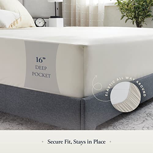 BELADOR Silky Soft Full Sheet Set - 6 Piece Luxury Bed Sheets with Deep Pocket for Full Size Bed, Secure-Fit Elastic, Breathable, Wrinkle Free Oeko-Tex BELADOR