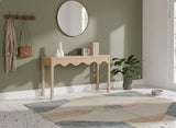 Meridian Furniture 99041Natural-S Fiora Collection Modern | Contemporary Console Table with Rich Natural Finish, Scalloped Aprons, 54" W x 16" D x 30" H, Natural Meridian Furniture