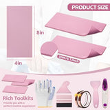 DNSGOOR 4" x 8"Heat Press Mat Silicone with Heat Resistant Tape Scrapers,0.12 Inch Thick Washable Double Sided Heat Press Pad for Vinyl Ironing Insulation Transfer Crafting Sublimation Projects DNSGOOR
