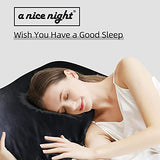 A Nice Night Satin Silky Soft Quilt Luxury Super Soft Microfiber Bedding Comforter Set, Light Weighted (Black, Twin) A Nice Night