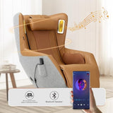COLAMY Zero-Gravity Massage Chair | Massage and Leisure Dual-Use Chair,360° Swivel,Heat, Low-Noise 3D Bluetooth Speaker | Living Room（Brown COLAMY