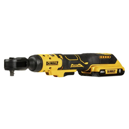 DEWALT 20V MAX Ratchet Set, 3/8 inch, 70 lbs of Torque, Battery and Storage Bag Included (DCF513D1) - WoodArtSupply