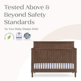 Delta Children Penelope 6-in-1 Convertible Crib - Greenguard Gold Certified, Teak Brown
