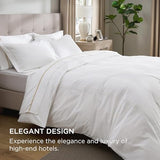 Bedsure Luxury Hotel Duvet Cover King Size, 100% White Cotton Rope Weave Bedding Set, Includes 1 Duvet Cover 104x90 Inches with Hidden Zipper & 2 Pillow Shams, Comforter Sold Separately Bedsure