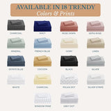 Casa Platino Bedding Sheets & Pillowcases, 3 Piece Set, Pre-Washed Fade Resisitant Cozy Twin Bed Set, 100% Hydro-Brushed Microfiber, Twin Sheet fits up to 15 inch Mattress- Estate Blue Casa Platino