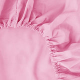 Ghooss Pink Bed Sheet Set with Deep Pocket,Super Soft Microfiber Bedding-Breathable,Warm,Wrinkle,Fade Free,4 Piece Bedding Sheet Sets(Full,Pink) Ghooss