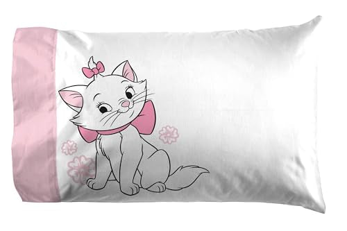 Jay Franco Kids Sheet Set with Fitted, Flat Sheets & Pillow Cover - Ultra-Soft Bedding with Pillowcase for Room Decor, White - Aristocats, 3 Piece Twin Jay Franco
