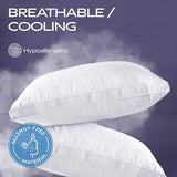 Maxi Deluxe Standard Size Bed Pillow – Ultra Soft & Comfortable – Versatile for Side, Back & Stomach Sleepers – 300TC Cotton Top – Single Pack – (Standard Size Pillow is 20 x 26) Maxi