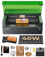 xTool S1 40W Laser Cutter and Laser Engraver for Tumblers, 23.93" x 15.16" Bed Size, 600mm/s Speed, Laser Engraving Machine, Laser Engraver for Wood and Metal, Acrylic, Big Project - Rotary Bundle xTool