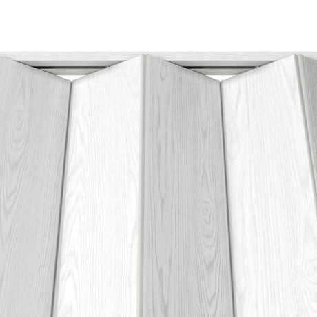 48" W Premium Foldable Accordion Doors, Double Walled Heavy Duty Folding Doors for Interior, Privacy Room Divider, White Oak Techni Home