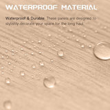 POHARE WPC Slat Wall Panels, 8 Pack Accent Slat Wood Slats for Wall and Ceilings, Acoustic Panels for Interior Wall Modern Décor, Walnut, 95 x 6 in POHARE