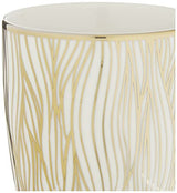 Matrix Gold Porcelain Gold-Plated Coffee Mug Set - Elegant 16 oz Luxury Coffee Mugs, Gold Trim Mug with Unique Designs, Premium White and Gold Accent Porcelain Tea Mug, Giftable Drinkware (6-Piece) Certified International