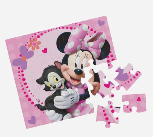 Disney Puzzle Activity Set for Girls - Bundle with 10 Jigsaw Puzzles for Girls Featuring Princesses, Minnie Mouse Plus Stickers | Disney Princess Puzzles for Kids 4-6 Disney
