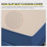 Lviden 4 Piece Wicker Patio Furniture Sets Outdoor Conversation Set PE Rattan Sectional Sofa Couch with Storage Table and Royal Blue Cushions Lviden