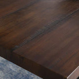 Walker Edison Andre Modern Solid Wood Dining Table, 72 Inch, Mahogany Walker Edison