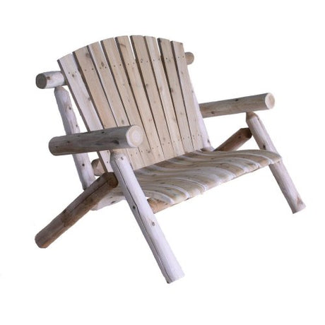 Lakeland Mills 4-Foot Cedar Log Love Seat, Natural Lakeland Mills