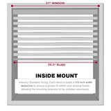 Lotus & Windoware Cordless, 2 Inch Faux Wood Blind, 27" Wide x 54" Long, Window Blinds, Blinds & Shades, Blinds for Indoor Windows, Smooth, Bright White - 27" x 54",Bright White LOTUS & WINDOWARE