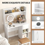 Tangkula Computer Desk with Hutch, Home Office Desk with Raised Display Shelf & 2 Open Shelves, Cabinet with Door, Cable Management Holes, Modern Laptop PC Desk, Study Writing Desk for Bedroom Tangkula