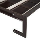 YOPTO Murphy Bed Cabinet Queen Size with Cushion,Folding Wall Bed Frame W/Sofa Chair and Wood Slat Support,Space-Saving Hidden Platform Bed for Bedroom,Guest Room,Home,Office,Espresso YOPTO