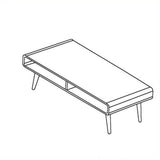 Boraam Zebra Series Halmstad Coffee Table, Rich Walnut Boraam