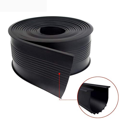 Garage Door U-Bottom Weather Stripping Kit Rubber Seal Strip Replacement, Universal Sealing Professional Grade T Rubber,5/16" T Ends, 3 3/4" Width X 16.5Feet Lenth (Black) CloudBuyer